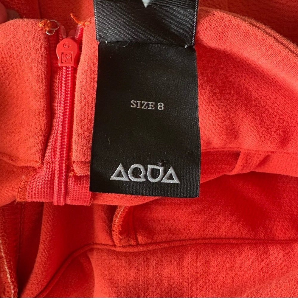 AQ AQ UK sz 8 Orange Pam MAXI SKIRT ALTERED AQ/AQ Peplum Origami - Picture 7 of 10
